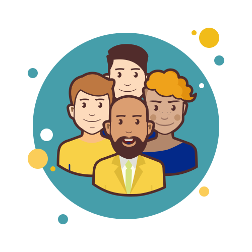 Cartoon group of people